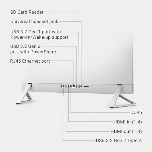 Dell Inspiron 7730 All in One Desktop - 27-inch FHD (1920 x 1080) Display, Intel Core 5-120U, 16GB DDR4 RAM, 512GB SSD, Intel Graphics, Windows 11 Home, Onsite Service - White by Dell - Image 9