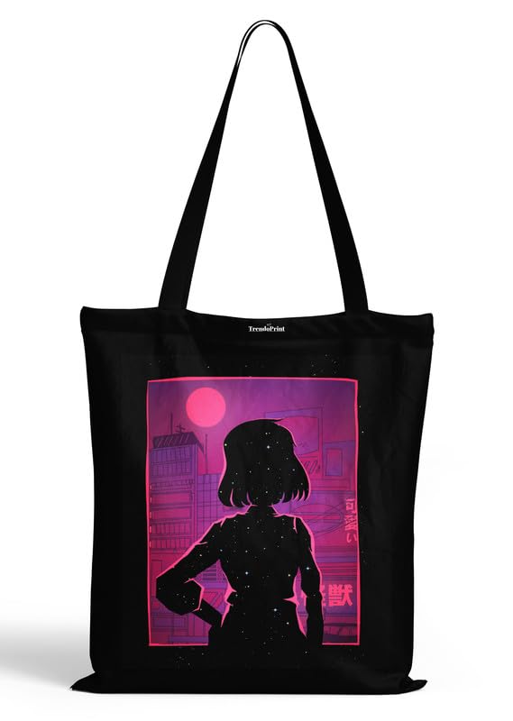 Image of TrendoPrint Reusable Shopping Bag Canvas Tote Bag for Grocery, College, Office & Shoulder Handbag Travel Bag for Men and Women (14x16 inches)