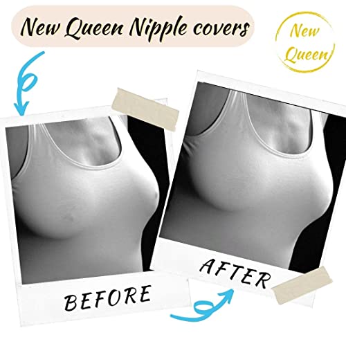 New Queen Breathable Nipple Covers Extra Adhesive Reuseable & Washable Pasties With Travel Box Nipple Covers Nude #TOP7
