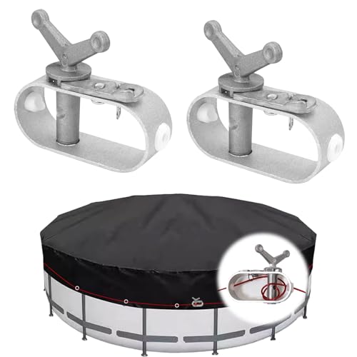Yasdyri Pool Cover Winch Heavy Duty Zinc Alloy Winch for Pool Cover 2 Pack Swimming Pool Cover Winch