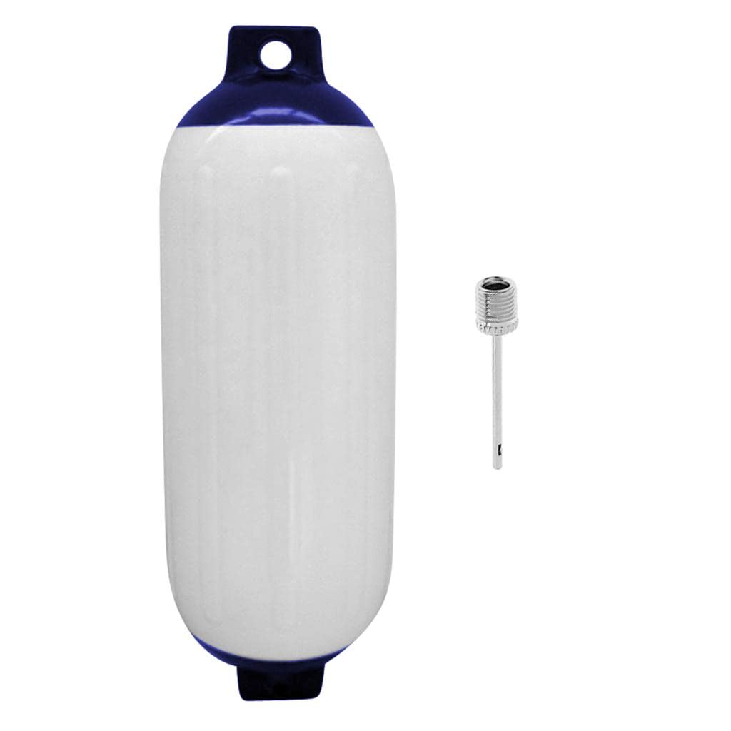 ATORSE® Marine Boat Fender Premium Pvc Bumper Dock Shield Protection Blue White