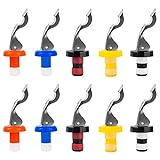 AUEAR, 10Pcs Wine Stoppers Silicone Bottle Caps Stopper Food-safe Plug Reusable Cork Reusable Corks Expanding Manual Beverage for Beer Whiskey Soda Water Supplies Creates Airtight Seal
