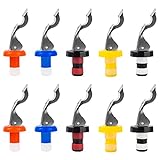 AUEAR, 10Pcs Wine Stoppers Silicone Bottle Caps Stopper Food-safe Plug Reusable Cork Reusable Corks Expanding Manual Beverage for Beer Whiskey Soda Water Supplies Creates Airtight Seal