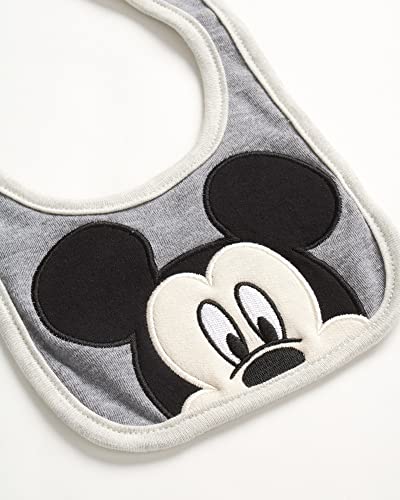 Disney Baby Boys’ 3 Piece Bodysuit Bib Pant Set – Mickey Mouse, Lion King (Newborn), Size 0-3 Months, Mickey Mouse Heather Grey #TOP2