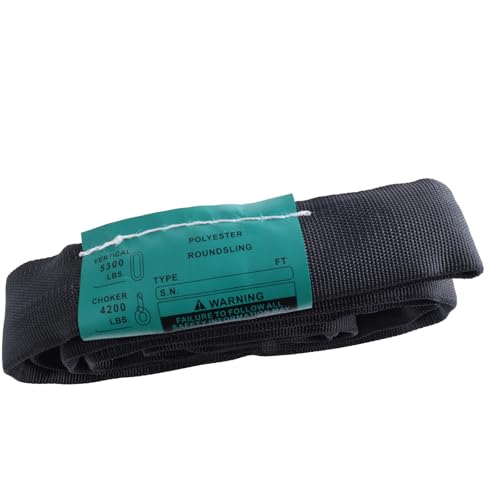 Black Spanset 6ft Polyester Round Sling Lifting Straps for Aerial Hoop Lyra Circus Perform Rigging or Strage Light Video Use (02 Green - Vertical Capacity 5,300 lbs, 6FT)