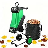 SIEEOUR 2400w Elektrische Holz Häcksler, Garten Häcksler Mit 40mm Schnittbreite, 50l Abnehmbarer Sammelbeutel, Sicherheitsschalter Und Tragbares Design Zur Gartenabfallbewirtschaftung