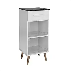 Balcão Fruteira Suporte para Galão Agua Bebedouro Armário Fenix Pé Palito Antiumidade (Branco/Marmorizado)