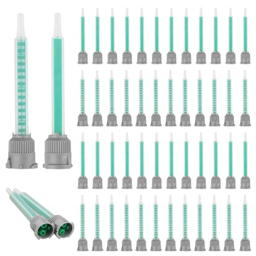 Image of 50 Pcs Epoxy Mixing Nozzles 9.1cm (3.5 inch), Resin Mixer Adhesive Gun Tips for 50ml AB Glue Cartridge, 16 Elements,Compatible with Glue Guns for Precision Mixing and Application (1:1 & 1:2 Ratios)