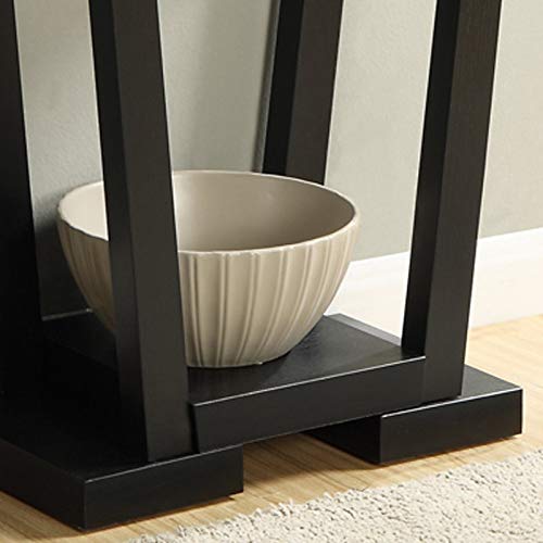 Convenience Concepts Newport V Console, 11.5 In X 31.5 In X 34 In, Black #TOP5
