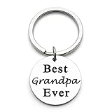 XGAKWD Father's Day Christmas Gifts for Grandpa, Personalized Key Ring Gift Ideas for Grandfather (Best Grandpa Ever)