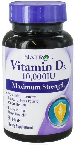 Natrol Vitamin D3 Maximum Strength 10000 IU - 60 Tablets, 2 pack