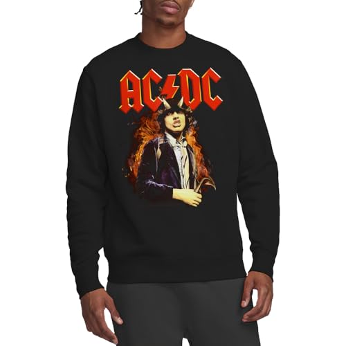 AC/DC ACDC Fire and Horns sweatshirt chaud coupe unisexe