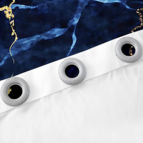 Erosebridal Marble Window Drapes Gold Giltter Curtain Panels Navy Blue Stone Marble Window Curtains Tie Dye Fluid Magma Abstract Art Hipster Window Treatments Living Room Decor 52W X84L Bedroom Decor #TOP5