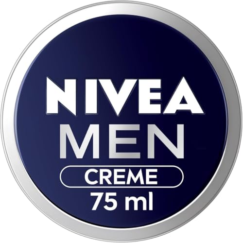 NIVEA MEN Creme 75 ml, Crema idratante multiuso per viso, corpo e mani, Crema uomo con Vitamina E e Aloe Vera, Assorbimento rapido, Uso quotidiano, Skincare uomo per tutti i tipi di pelle