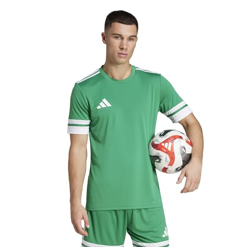 adidas Uomo SQUADRA25 Jersey Short Sleeve, Team Green/White, M