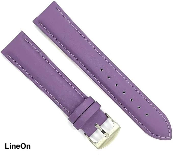 Image of Lineon Colourful 16mm Full Padded Univarsal Vegan Leather Watch Strap For Branded Watches Compitable with (Titan, Timex, Casio, Sonata etc) Tool and Pins Include