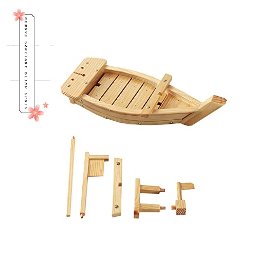 Xmyz Wooden Sushi Tray Serving Boat Plate Large Size 40-60Cm/15”-23” For Restaurant White Pine Sushi Boat Sashimi Plate #TOP1