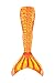 Fin Fun Mermaid Tail Only, Reinforced Tips, NO Monofin, Tropical Sunrise, Size Child 10