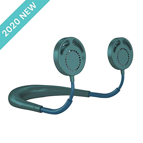 ZDNALS Hand Free Fan, Portable Personal USB Mini Fans, Wearable Neck Necklace Cooler Device, Rechargeable Battery Hanging Neckband Cooling Fan for Sport, Camping, Outdoor, Office, Home, and More -#%#