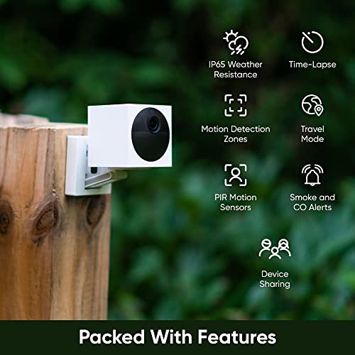 Wyze Cam Outdoor Starter Bundle V2 (Includes Base Station And 1 Cam), 1080P Hd Indoor/Outdoor Wireless Smart Home Camera With Color Night Vision, 2-Way Audio, Works With Alexa & Google - 1 Camera Kit #TOP5