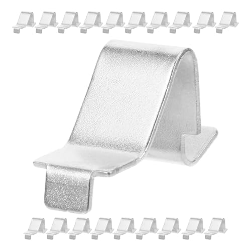 TEHAUX Clips para Estantes de Gabinete de Hierro, Soporte Metálico Resistente de 8 Mm, Paquete de 20 Unidades para Estanterías y Archivadores, Soportes para Estantería Metálica