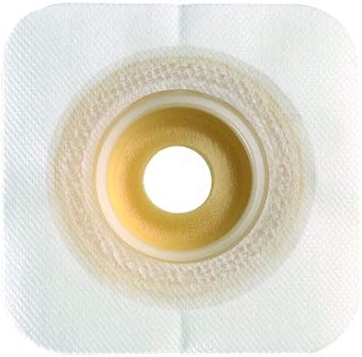 Sur-Fit Natura Colostomy Barrier Mold to Fit, Extended Wear Durahesive, White Tape 1-3/4 Inch Flange Universal Hydrocolloid 7/8 to 1-1/4 Inch Stoma 4-1/2 X 4-1/2 Inch, 404593 - Pack of 10
