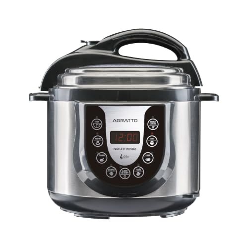 Panela De Pressão Eletrônica Ped-02 220v/60hz Agratto, Agratto, 3879, Inox