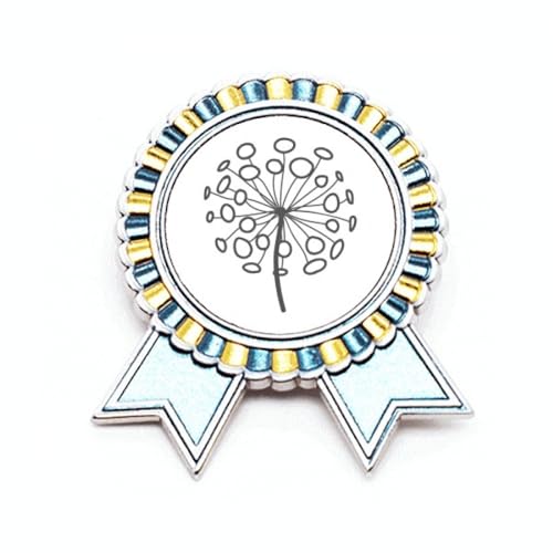 Broche en forme de pissenlit bijou de vêtement métal taille M pour femme