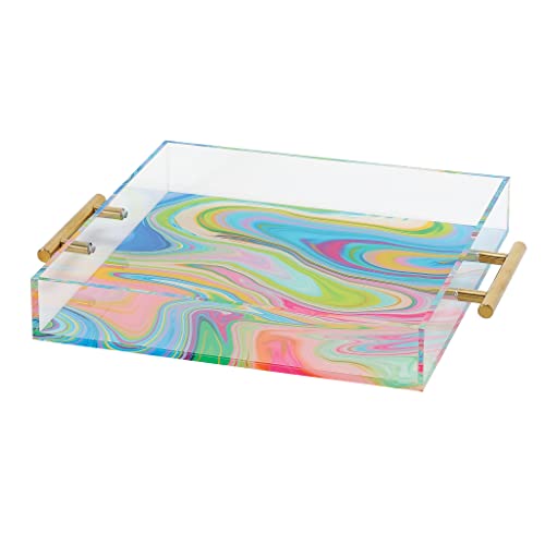 Plateau de service en acrylique multicolore table buffet Enesco - 3