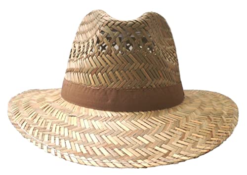 Sombrero de paja para hombre/mujer. Tamaño 55 – 63 XXL ala recta Beige/Naturstroh xx-large