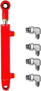 1.5x12 2-Ton Double Acting Welded Hydraulic Cylinder 1.5" Bore 12" Stroke 4410lbs Thrust 3/8" JIC Fittings