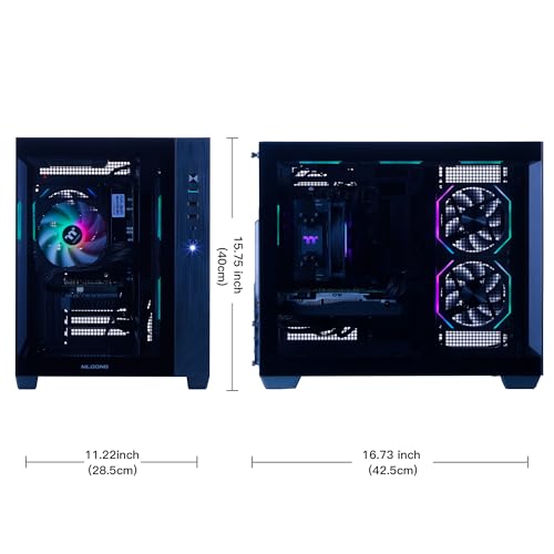 Image of MLOONG Gaming PC Desktop for Gamers & Streamers,AMD Ryzen 5 5500 up to 4.2GHz, GeForce RTX 5060 8GB GDDR6, 1TB NVMe SSD, 16GB DDR4 RAM, 650W 80+ Bronze PSU, Wi-Fi, Windows 11 Home Black