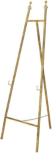 Display Easel Drawing Board Easels Floor-Standing Wphoto Frame Wrought Iron Poster Display Stand Bracket-Style Wwelcoming Stand Vertical Billboard Stand/Gold/Large(Black,S)