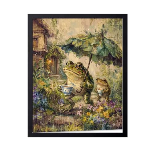 ALPINE INK CO. Toad Garden Poster with Frame - Rainy