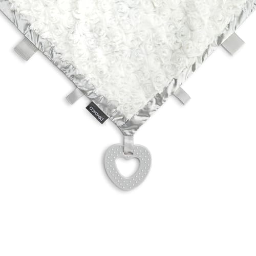 DEMDACO Tender Blessings, 18.5 x 16 Inch, Soft Cotton and Polyester, Blanket, Blankie, White and Grey, Jesus Loves Me4