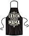 Soreso Design Geburtstagsgeschenk für Mama Kochschürze Heute bin ich Mama :-: für Ihre Mutter mit Urkunde Größe A5 Schürze Farbe: schwarz