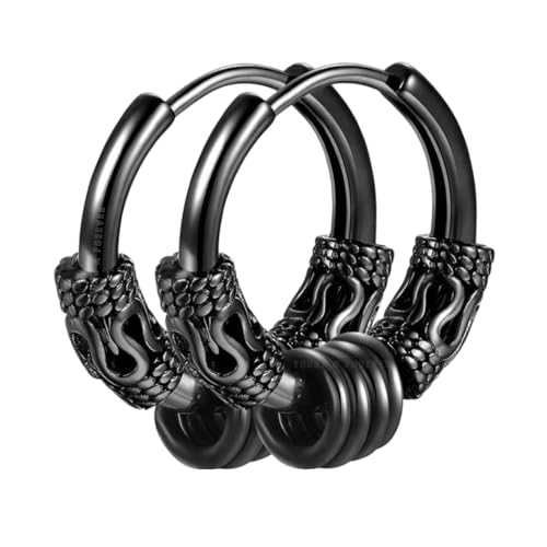 Image of Young & Forever Gift Stainless Steel Hoop Stud Earrings for Men and Boys