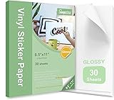 Premium Printable Vinyl Sticker Paper,Glossy White...