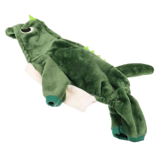 Kisangel Puppy Dinosaur Style Warm Pet Hoodie Thickened Fleece Dog Clothes for Autumn and Adorable Dinosaur Design for Cats and Dogs Comfortable and Apparel