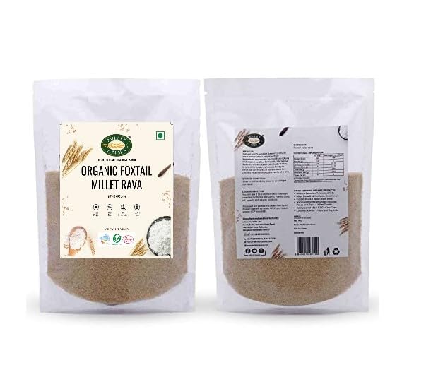 Image of MILLET AMMA Millet Grain Rava Combo, Certified Organic Millet Pack of 5-2.5Kg, Positive Millets Due to its Balanced Nutritional Profile - Kodo, Foxtail, Browntop, Little, Barnyard