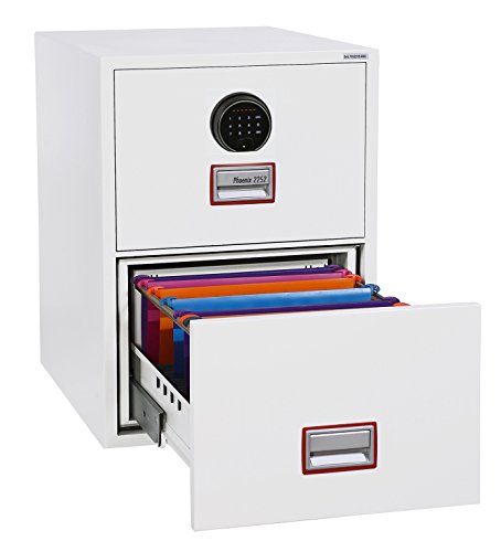 Phoenix Safe Company FS2252F World Class Vertical Fire File 2 Drawer Filing Cabinet With Fingerprint Lock
