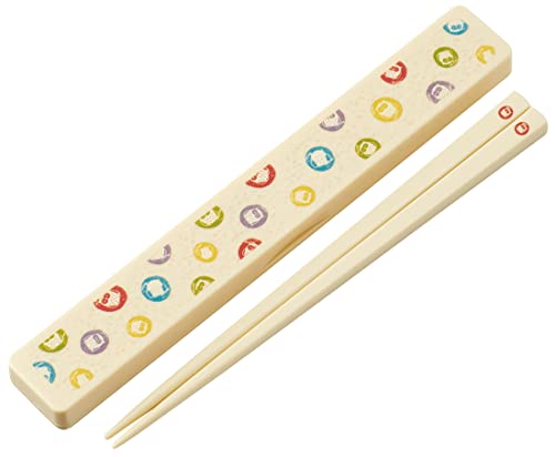 スケーター (skater) 弁当用箸 木目調 スリム 箸 箸箱セット カラフル ふくろう 日本製 18cm ABKS3WB-A