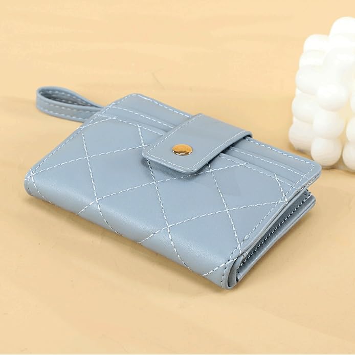 Women Wallets Female Purse Mini Solid Multi-Cards Holder Coin Short Wallets Small Wallet Zipper(Black)4
