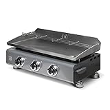 BRASERO BY FAVEX - Plancha gaz Silvia IIG 3 feux inox - 7,5 kW – plaque inox 5 mm – cuisson homogène – surface 67 x 34 cm – 8 à 10 convives