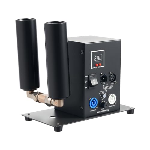 Máquina de humo CO2 de doble cabeza, atomizador digital con control DMX512, altura de rociado multiángulo de 5 a 6 m, cañón de humo con columna de gas de doble boquilla para espectáculos en vivo, eventos DJ, fiestas y bodas miniatura 2