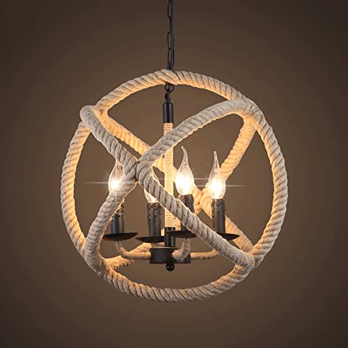 Lámpara de araña industrial E14 retro colgante para iluminación de techos 6