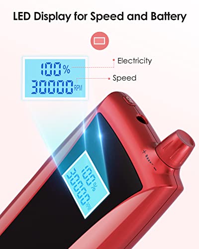 Perceuse à ongles acrylique électrique portable 30000 tr/min avec affichage LED - 4