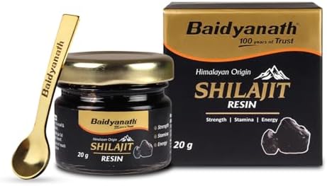 Baidyanath Himalayan Shilajit Resin 20g | Rich in Fulvic Acid|For Strength, Power & Stamina