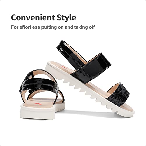 Image of DREAM PAIRS Girls Sandals Glitter Two Strapped Casual Open Toe Sandals Little Kid /Big Kid