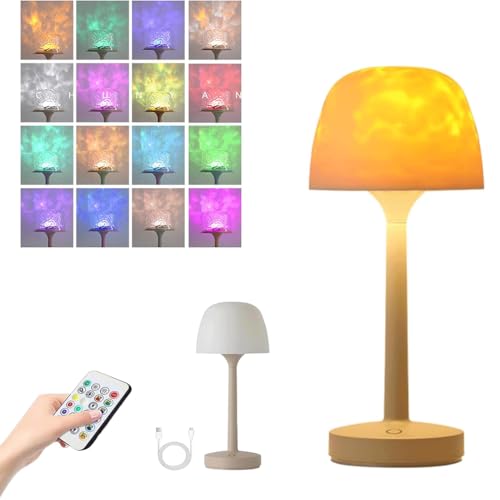 Lampe de table ambiante haute RippleGlow pour créer une ambiance veilleuse apaisante au salon